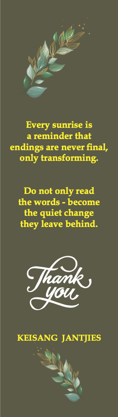 Back of the Scars and Sunrises bookmark